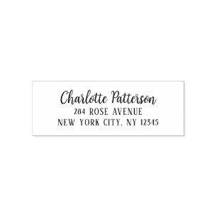 Modern Script Professioneel Persoonlijk Retouradre Zelfinktende Stempel