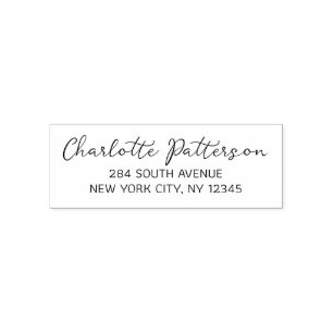 Modern Script Professioneel Persoonlijk Retouradre Zelfinktende Stempel