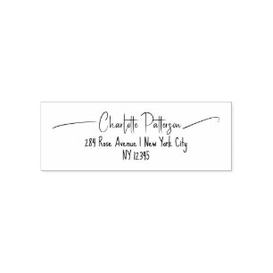 Modern Script Professioneel Persoonlijk Retouradre Zelfinktende Stempel