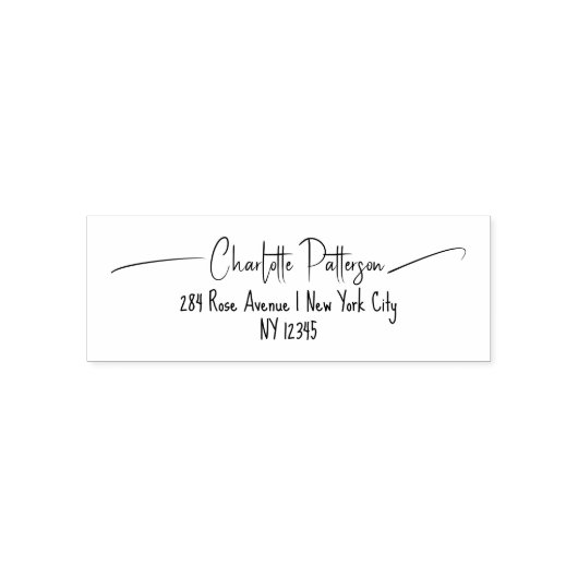 Modern Script Professioneel Persoonlijk Retouradre Zelfinktende Stempel (Design)