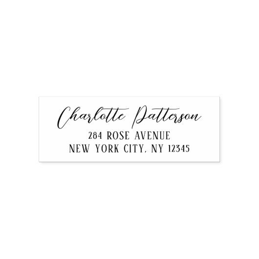 Modern Script Professioneel Persoonlijk Retouradre Zelfinktende Stempel (Design)