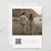 Modern script QR Code Fotobruiloft Opslaan van de  Kaart (Achterkant)