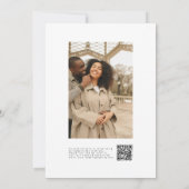 Modern script QR Code Fotobruiloft Opslaan van de Save The Date (Achterkant)