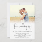 Modern script QR Code Photo Overlay Weddenschap In Kaart (Voorkant)