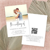 Modern script QR Code Photo Overlay Weddenschap In Kaart