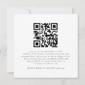 Modern script QR Code Square Weddenschap Kaart (Achterkant)