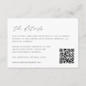 Modern Script QR Code Trouwgegevens Informatiekaartje (Voorkant)