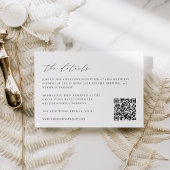 Modern Script QR Code Trouwgegevens Informatiekaartje