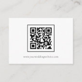 Modern Script QR Code Trouwgegevens Informatiekaartje (Achterkant)