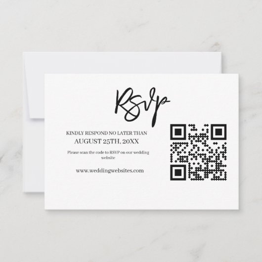 Modern Script QR Code Wedding Website RSVP (Devant)