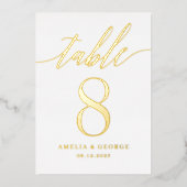 Modern Script REAL FOLIE Tafelnummer Kaart (Voorkant)