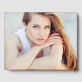 Modern Script Red Photo Afstuderen Gastenboek (Achterkant)