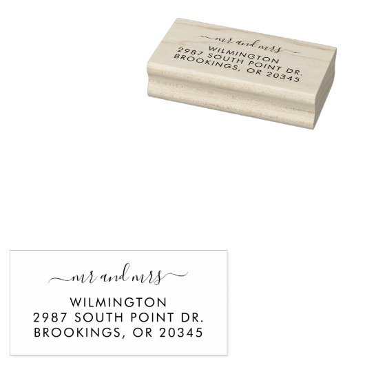 Modern Script Retouradres Rubberstempel (Gestempeld)