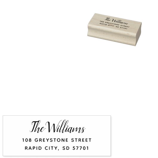 Modern Script Return Address Stempel (Gestempeld)