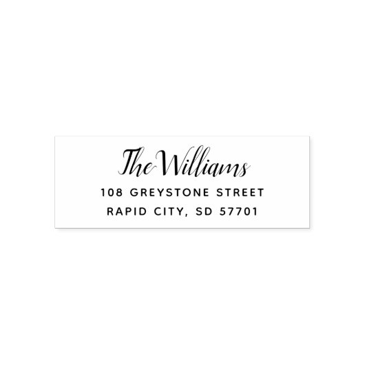 Modern Script Return Address Stempel (Design)