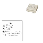 Modern Script Return Adres Aangepaste familienaam Rubberstempel (Gestempeld)