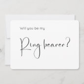 Modern Script Ring Drager voorstel uitnodiging (Voorkant)