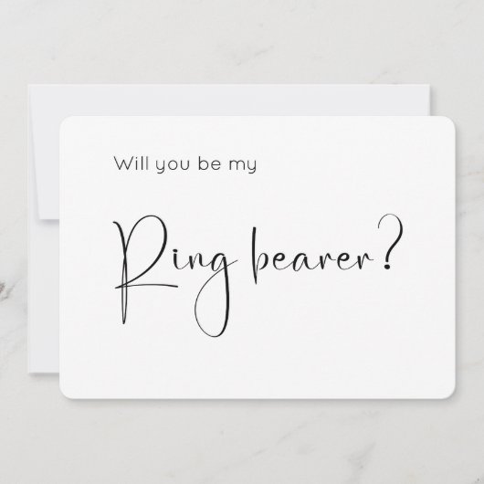 Modern Script Ring Drager voorstel uitnodiging (Voorkant)