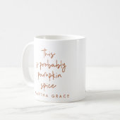 modern script roestterracotta koffiemok (Voorkant links)