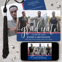 Modern Script Rood Wit & Blauw 4 Foto Afstuderen