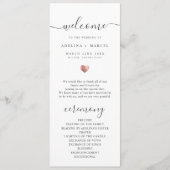 Modern Script Roos Gold Welcome Wedding Program Programma (Voorkant)