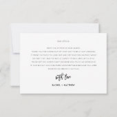 Modern Script Roze Goud Glam Platte Bedankkaart (Achterkant)