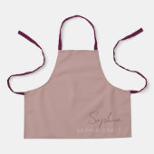 Modern script roze handgeschreven Kinderen Schort (Voorkant)