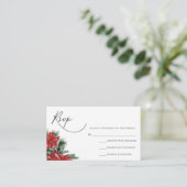 Modern Script RSVP Card Informatiekaartje (Staand voorkant)