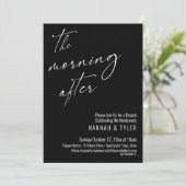 Modern script 's ochtends na Brunch Black Kaart (Staand voorkant)