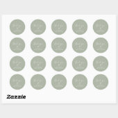 Modern Script Sage Green Bedankt Vrijgezellenfeest Ronde Sticker (Vel)
