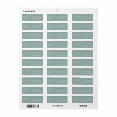 Modern Script Sage Green Doop Retouradres Etiket (Full Sheet)