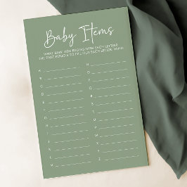 Modern Script Sage Oh Baby Simple Baby Items spel