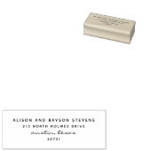 Modern script sans serif retouradresstempel 	rubberstempel (Gestempeld)