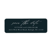 Modern Script Save the Date Retouradres Etiket (Voorkant)
