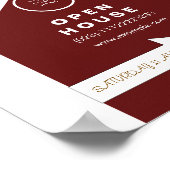 Modern Script Schoon Muur Kunst Poster | open huis (Hoek)