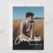 Modern Script Senior Class Photo Afstuderen (Voorkant)