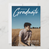 Modern Script Senior Class Photo Afstuderen (Voorkant)