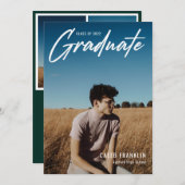 Modern Script Senior Class Photo Afstuderen (Voorkant / Achterkant)