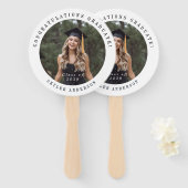 Modern Script Senior Photo Graduation  Handwaaier (Voorkant en achterkant)