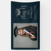 Modern Script Silver 2023 Custom Afstuderen Square Spandoek (Verticaal)