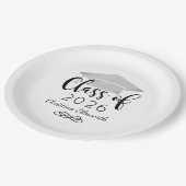 Modern Script Silver 2025 Custom Afstuderen Papieren Bordje (Gekanteld)