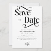 Modern Script Simple Business Event Sla de datum o Kaart (Voorkant)