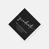 Modern Script Simple Photo Afstuderen Servet (Hoek)