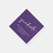 Modern Script Simple Photo Afstuderen Servet (Hoek)