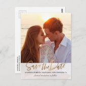 Modern script Sla de datum op Briefkaart (Voorkant / Achterkant)