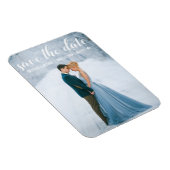 Modern script Sla de datum Verloving foto w Magneet (Rechterzijde)