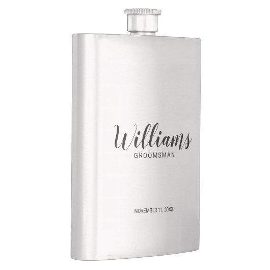 Modern script - speciaal gepersonaliseerd Groomsma Flacon (Rechts)