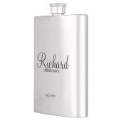 Modern script - speciaal gepersonaliseerd Groomsma Flacon (Links)