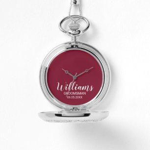 Modern script - speciaal gepersonaliseerd Groomsma Horloge