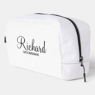 Modern script - speciaal gepersonaliseerd Groomsma Toilettasje